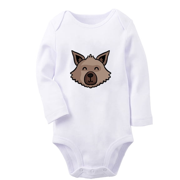 I Am A Carnivore Funny Rompers, Newborn Baby Unisex Bodysuits, Infant Animal Wolf Pattern Jumpsuits, Toddler 0-12 Months Kids Long Sleeves Oufits (White, 6-12 Months)