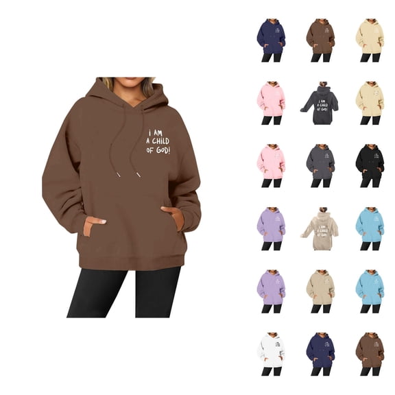 I Am A Child Of God Christian Hoodie for Women Y2K Cute Hoodies with Pockets Hooded Sweatshirt Hoodie Women Pullover