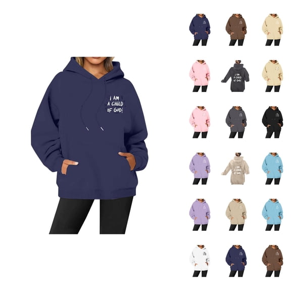 I Am A Child Of God Christian Hoodie for Women Y2K Cute Hoodies with Pockets Hooded Sweatshirt Hoodie Women Pullover