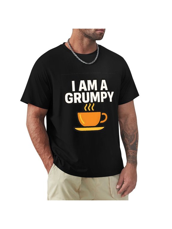 I Am A Grumpy Classic Mens T-Shirts – Short Sleeve Crew Neck T Shirts for Man XX-Large