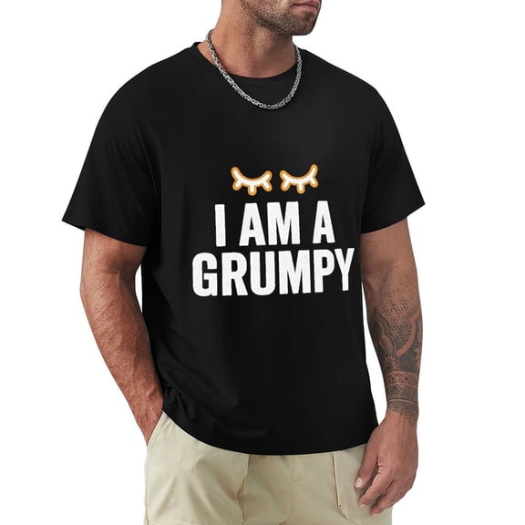 I Am A Grumpy Men's Graphic Short Sleeve Crewneck T-Shirt Black 3X-Large