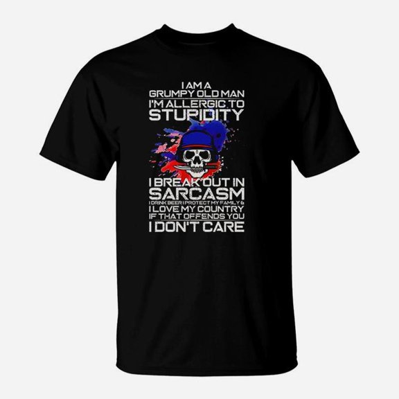 I Am A Grumpy Old Man Im Allergic To Stupidity TShirt