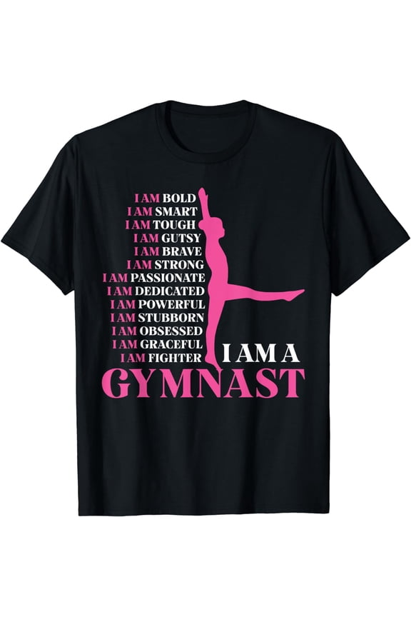 I Am A Gymnast Gymnastics Girls Boys Women Men Retro Sports T-Shirt
