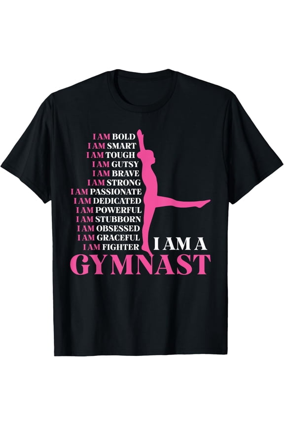 I Am A Gymnast Gymnastics Girls Boys Women Men Retro Sports T-Shirt