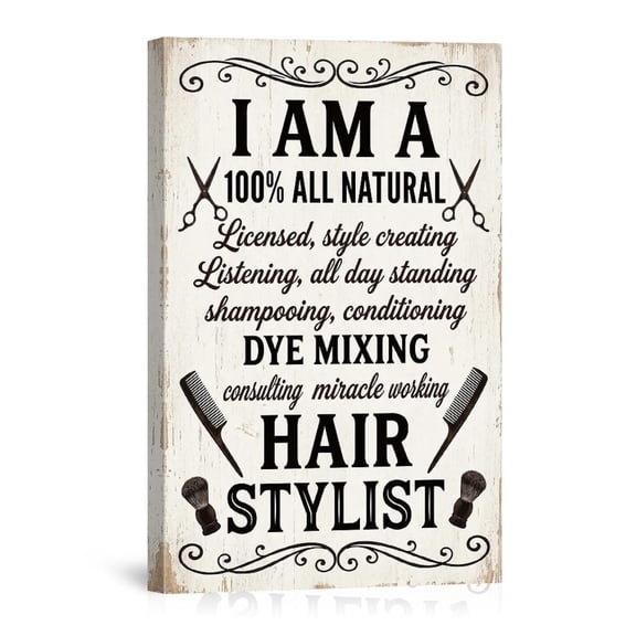 I Am A Hair Stylist Barber Shop Vintage Salon Canvas