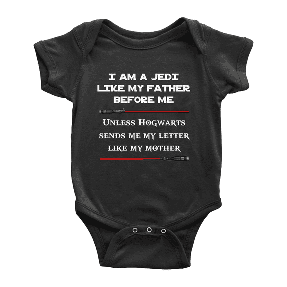 I Am A Jedi Like My Father Before Me Baby Bodysuit Newborn Girl Boy Romper - Pink