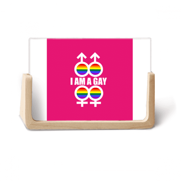 I Am A LGBT Rainbow Photo Wooden Photo Frame Tabletop Display