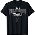 thumbnail image 1 of I Am A Melanoma Warrior Awareness Skin Cancer Ribbon Gift T-Shirt, 1 of 4