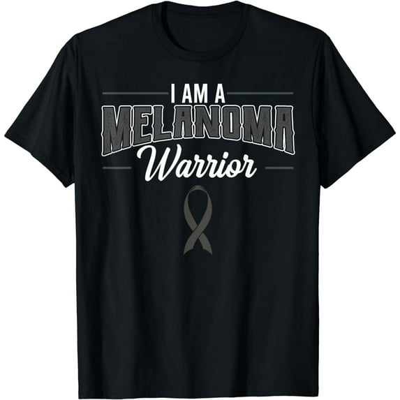 I Am A Melanoma Warrior Awareness Skin Cancer Ribbon Gift T-Shirt