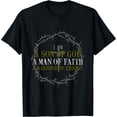 thumbnail image 1 of I Am A Son Of God A Man Of Faith Mens Black Short Sleeve Casual T-Shirt, 1 of 5