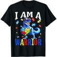 thumbnail image 1 of I Am A Warrior Autism Family Dinosaur Autism Awareness T-Shirt, 1 of 3