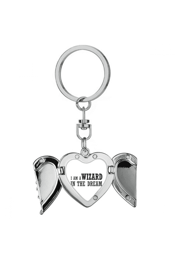 I Am A Wizard In The Dream Heart Angel Wing Key Chain Holder