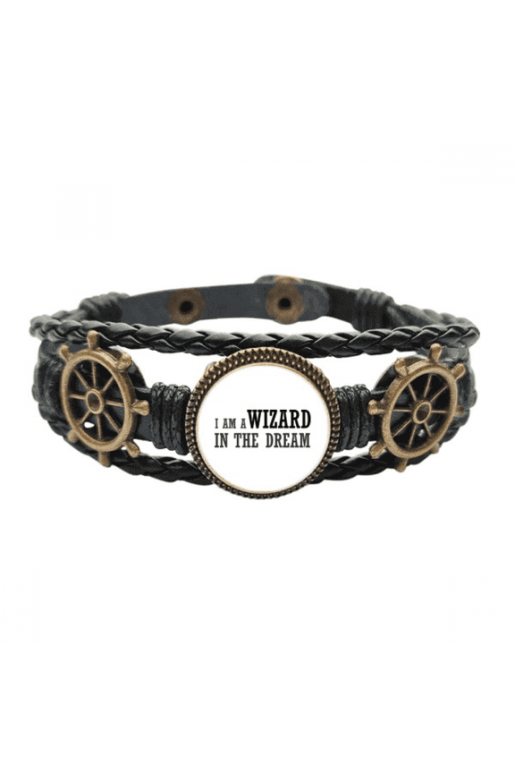I Am A Wizard In The Dream Leather Braided Ocean Bracelet Wristband