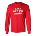 thumbnail image 1 of I Am A Worst Case Scenario Sarcastic Novelty Gift Idea Adult Humor Funny Men's Long Sleeve Shirts, 1 of 3