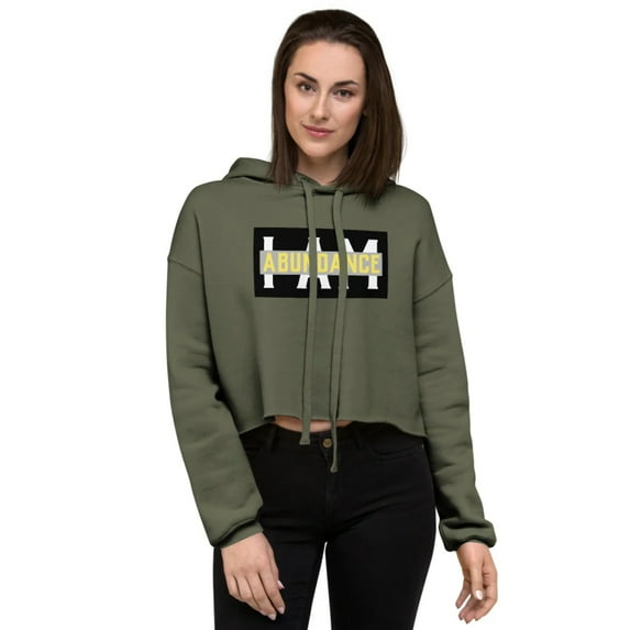 I Am Abundance Affirmations Women's Crop Hoodie
