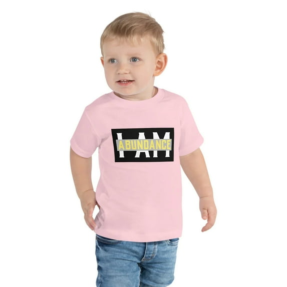 I Am Abundance | Toddler Short Sleeve Tee | Affirmations | Mighty Kids