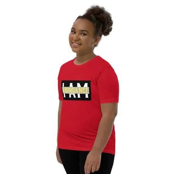 I Am Abundance | Youth Short Sleeve T-Shirt | Self-Expressions | Little Humans