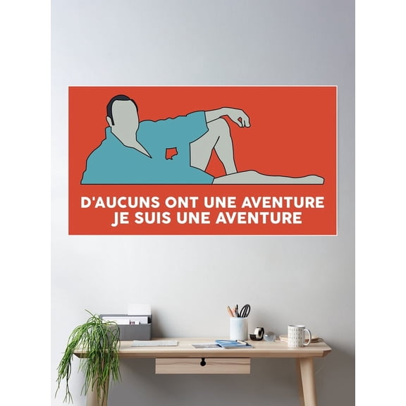 I Am An Adventure - Oss 117 Poster Wall Art, Modern Wall Decor For Living Room Bedroom, 24x36 UNFRAMED
