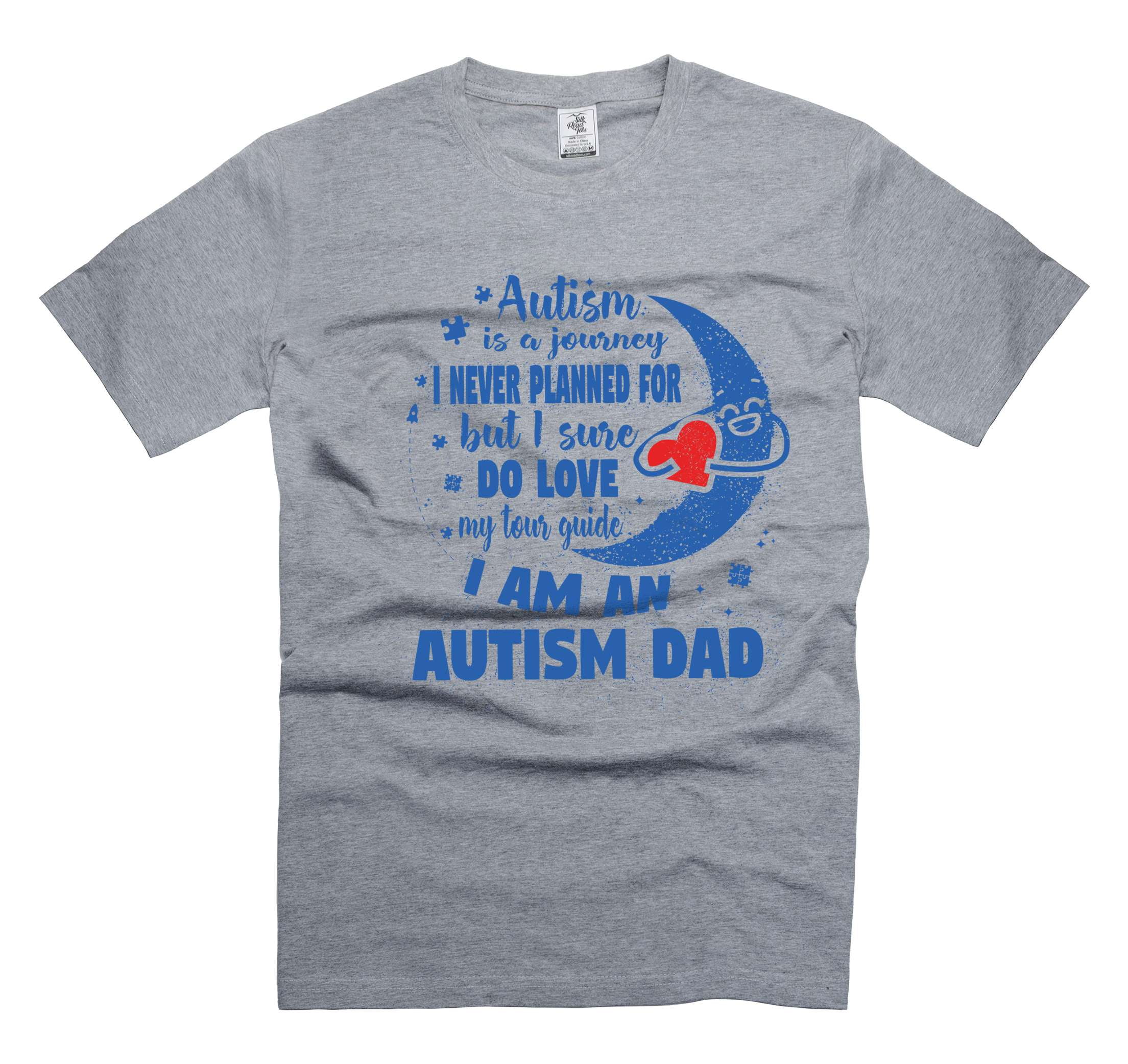 I Am An Autism Dad T-Shirt Awareness Day Tee Autism Awareness Tee Shirt Autism Gifts For Dad Father (3X-Large Grey)