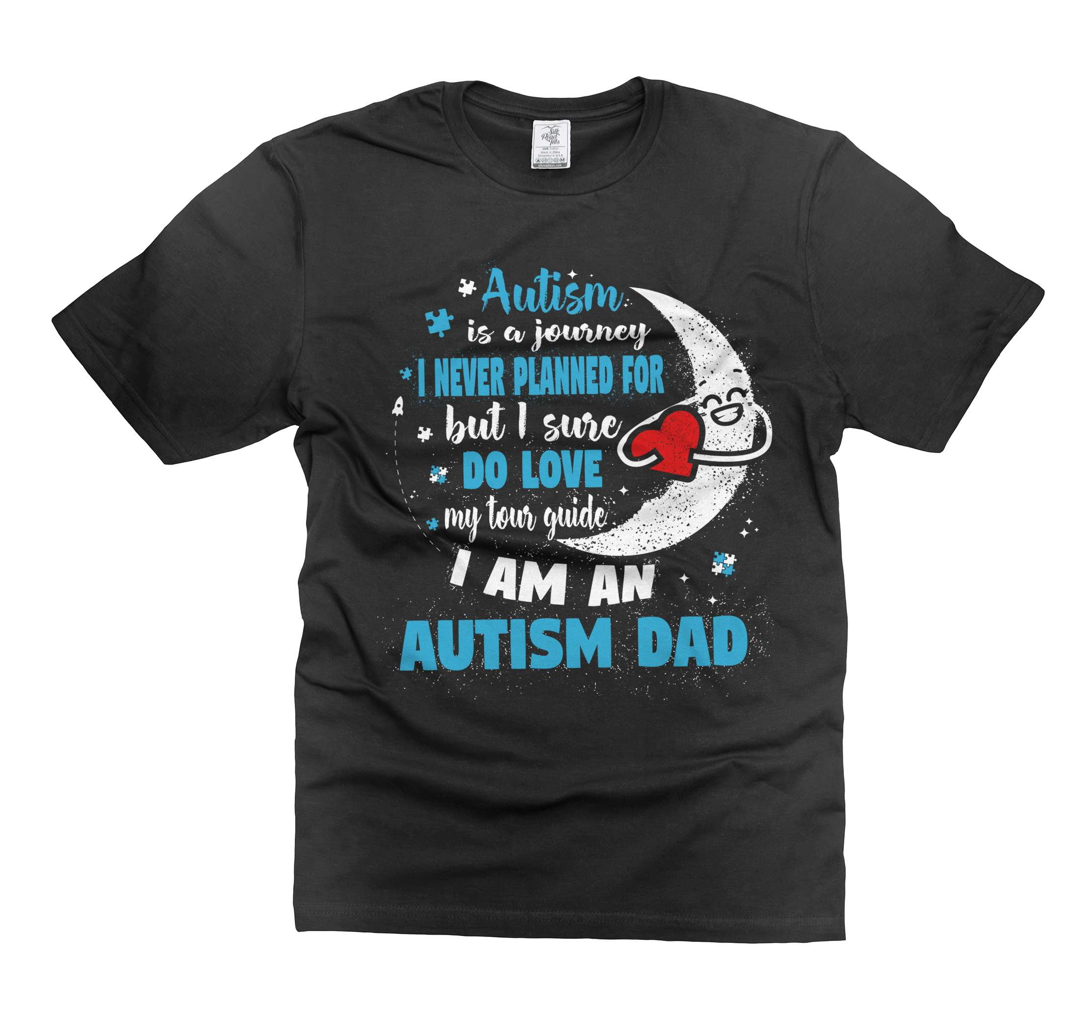 I Am An Autism Dad T-Shirt Awareness Day Tee Autism Awareness Tee Shirt Autism Gifts For Dad Father (4X-Large Black)