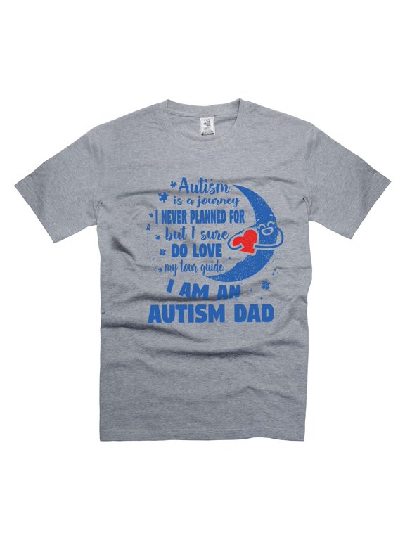I Am An Autism Dad T-Shirt Awareness Day Tee Autism Awareness Tee Shirt Autism Gifts For Dad Father (Small Grey)