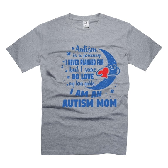 I Am An Autism Mom T-Shirt Mom Awareness Tee Womens Autism Tee Shirt Autism Mother Tshirt (3X-Large Grey)