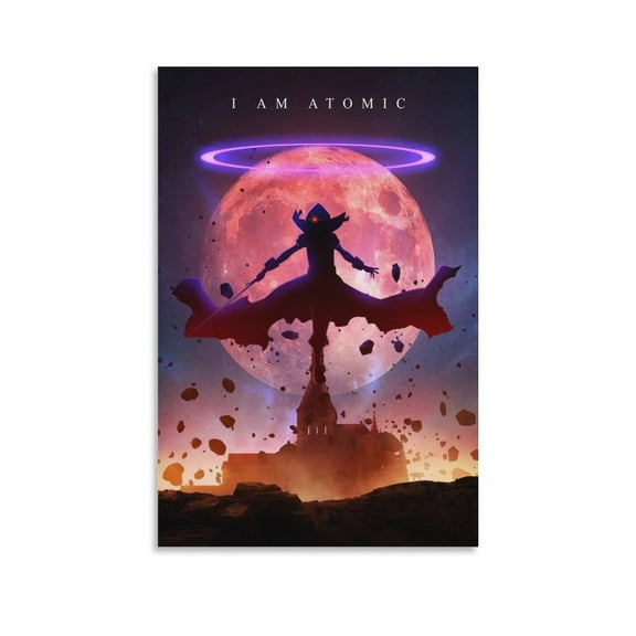I Am Atomic Poster The Eminence In Shadow Wall Art Poster Scroll Canvas Painting Picture Living Room Decor Home 16x24inch(40x60cm)