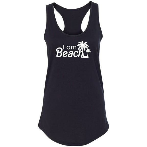 I Am Beach Racerback Tank