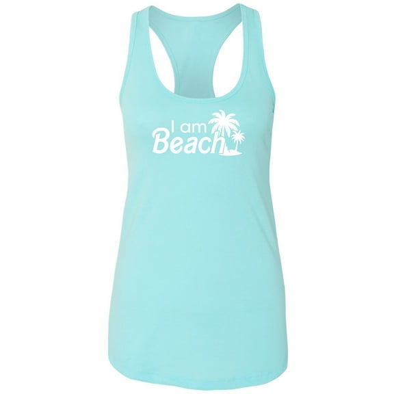 I Am Beach Racerback Tank