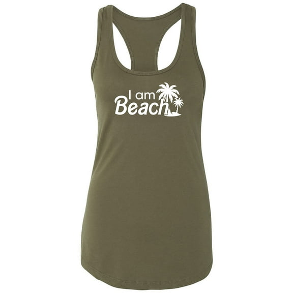 I Am Beach Racerback Tank
