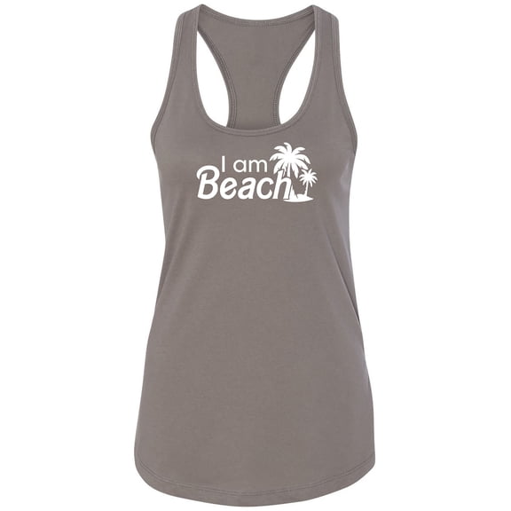 I Am Beach Racerback Tank