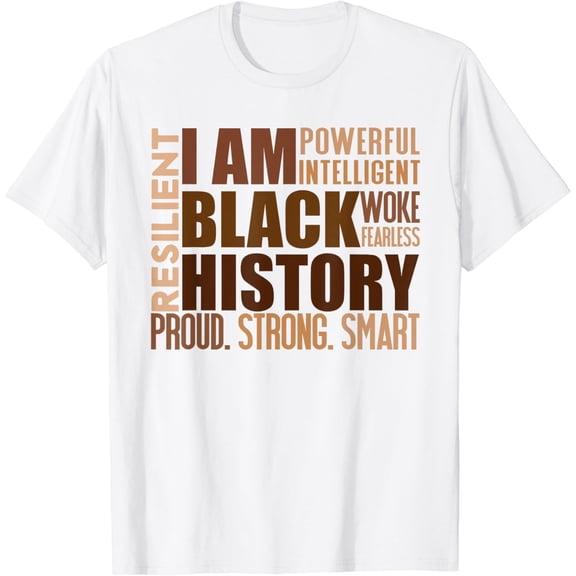 I Am Black History African American Black Pride T-Shirt100% cotton