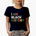 thumbnail image 1 of I Am Black History, African-American Gift, Navy Blue T-Shirt, XL, 1 of 5