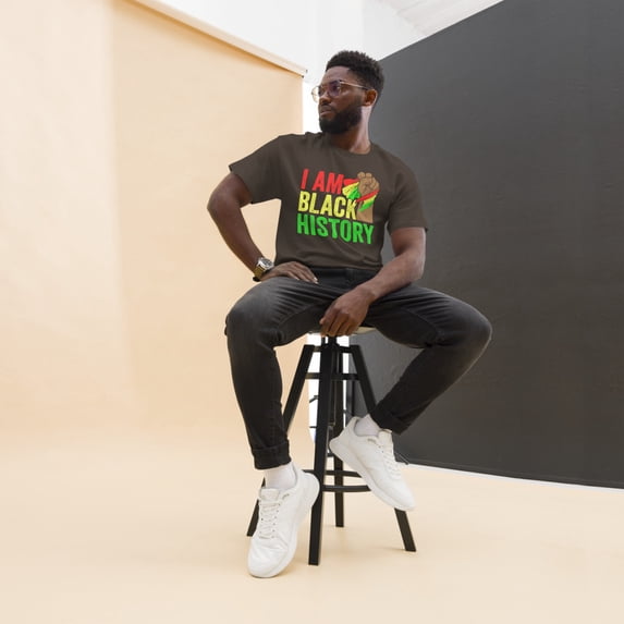I Am Black History Juneteenth Month African American Pride Graphic classic tee (Dark Chocolate, XL)