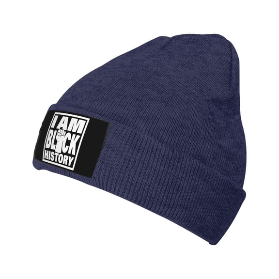 I Am Black History Logo Unisex Knitted Hats Fashionable Autumn And Winter Warm Beanie Knitted Hip-Hop Hat