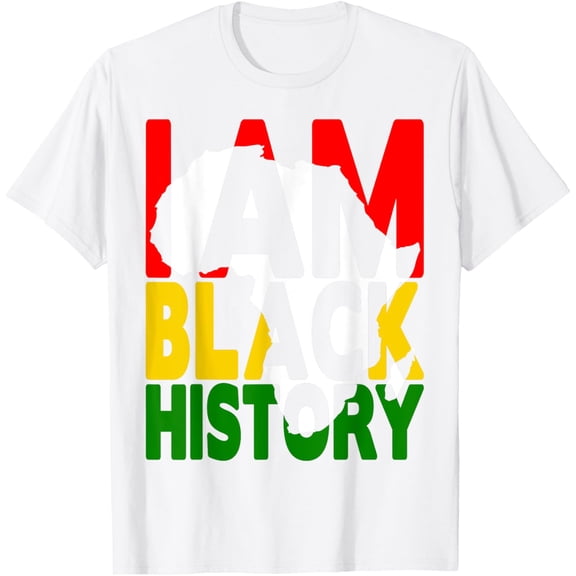 I Am Black History Month African American Pride Celebration T-ShirtMen's and women's pure cotton short-sleeved shirts
