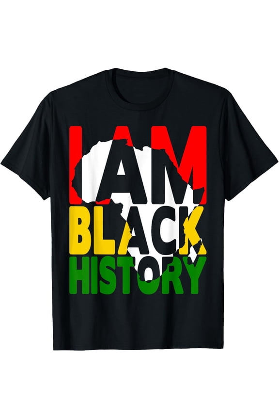 I Am Black History Month African American Pride Celebration T-ShirtPure cotton short-sleeved shirts for both men and women