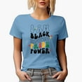 thumbnail image 1 of I Am Black History Pride Power, Groovy Wavy Text Art Merch Gift, Baby Blue T-Shirt, Medium, 1 of 5