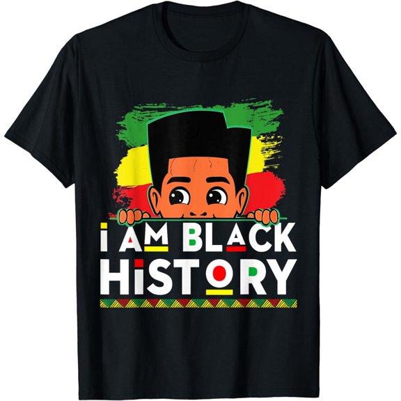I Am Black History Shirt for Kids Boys Black History Month T-Shirt