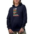 thumbnail image 1 of I Am Black Woman, Educated, Magic, Resilient, Black History Month Gift, Navy Blue Hooded Sweatshirt or Hoodie, Medium, 1 of 5