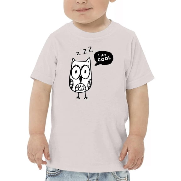 I Am Cool Doodle Owl T-Shirt Toddler -Image by Shutterstock,  5 Toddler