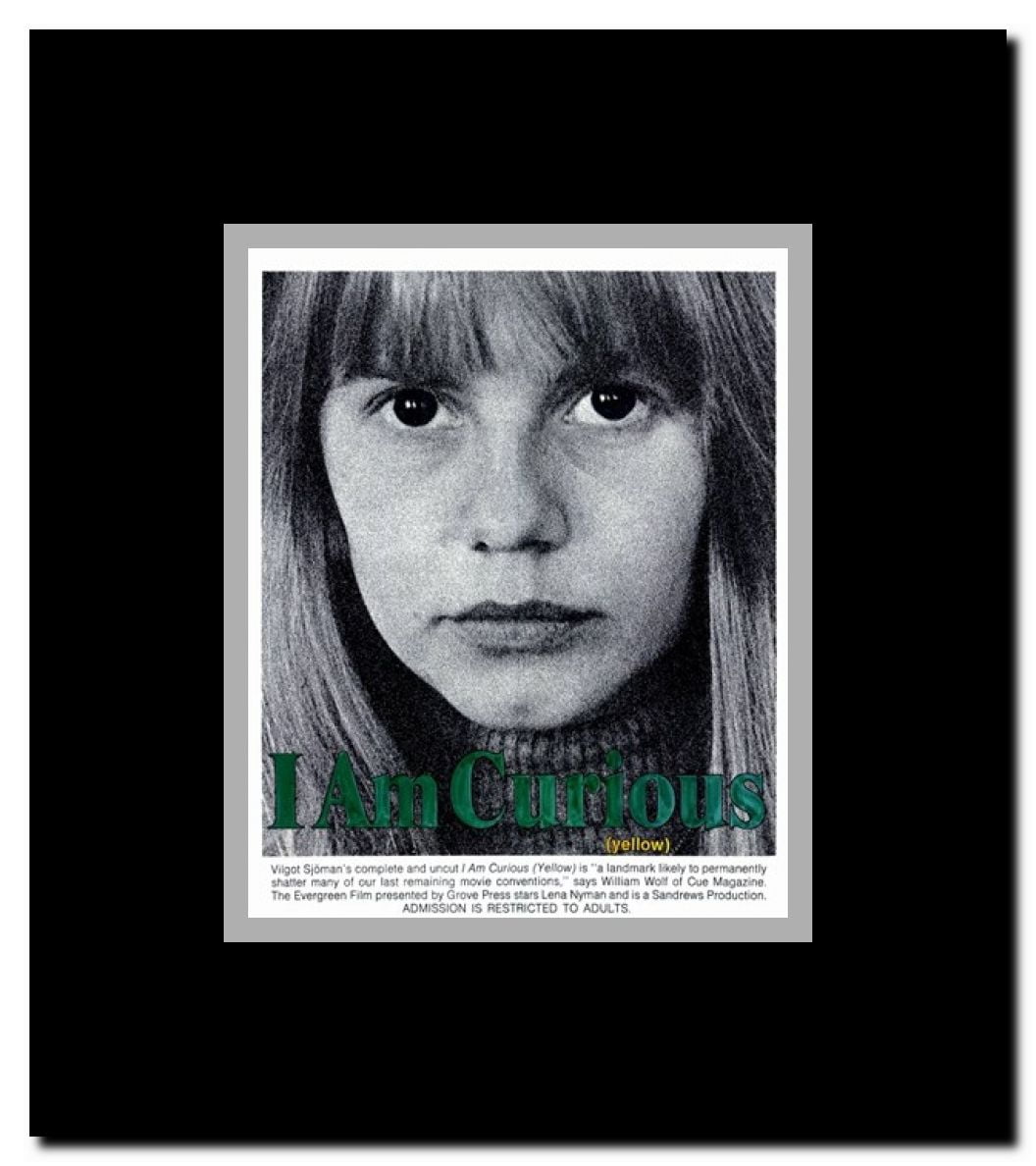 I Am Curious (Yellow) Framed Movie Poster