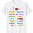 thumbnail image 1 of I Am Daily Affirmation Colorful Christian T-Shirt God Says I Am Christian, 1 of 4