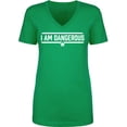 thumbnail image 1 of I Am Dangerous Womens V-Neck T-Shirt, 1 of 2