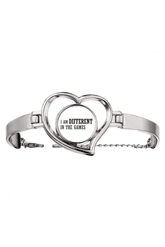 I Am Different In The Games Bracelet Heart Jewelry Wire Bangle