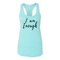 thumbnail image 1 of I Am Enough Ladies Racerback Tank Top-Cancun-Small, 1 of 4