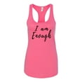 thumbnail image 1 of I Am Enough Ladies Racerback Tank Top-Hot Pink-small, 1 of 4