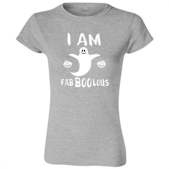 I Am Fabulous Lady Tshirt Halloween Costume Boo Tee Color Gray Medium