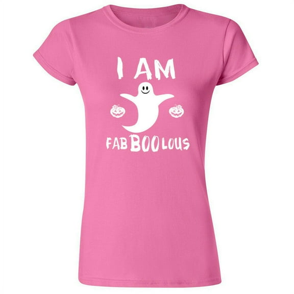 I Am Fabulous Lady Tshirt Halloween Costume Boo Tee Color Pink Medium