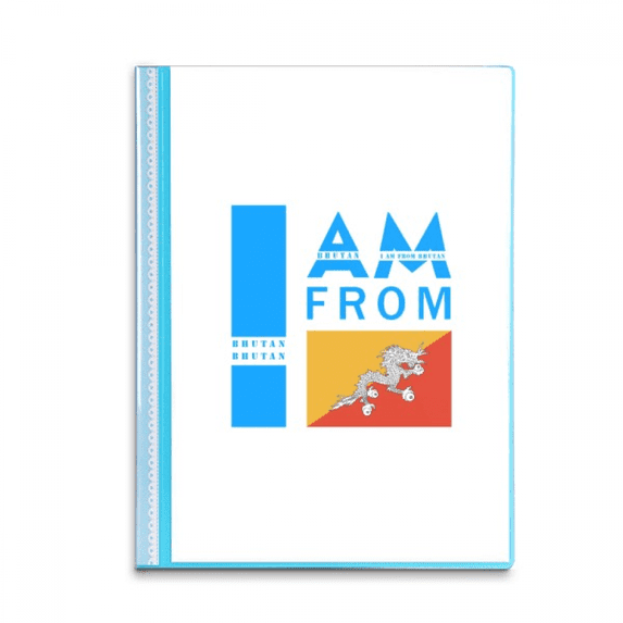 I Am From Bhutan Art Deco Fashion Book Sheet Protectors Portfolio Binder Folder